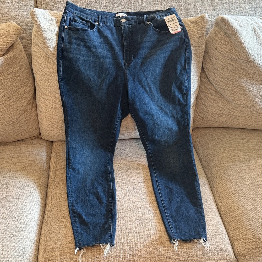 Good American Dark Blue Ankle Jeans